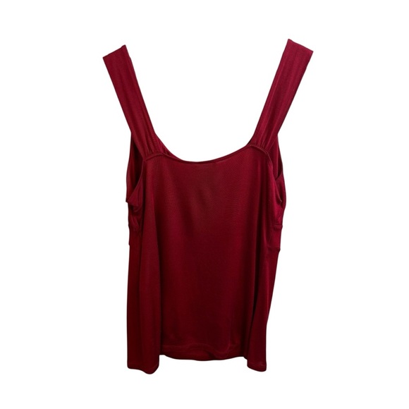 Ann Taylor Red Empire Waist Prairie Tank Top - Picture 2 of 6